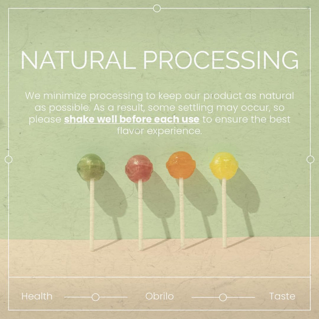 Obrilo Water Enhancer Liquid Flavoring Drops - ZERO Sugar/Calorie, Dye Free, Naturally Flavored Drink Syrup, 2.0 fl oz x 5 Bottles for Kids & Adults (Variety 5 Pack New)