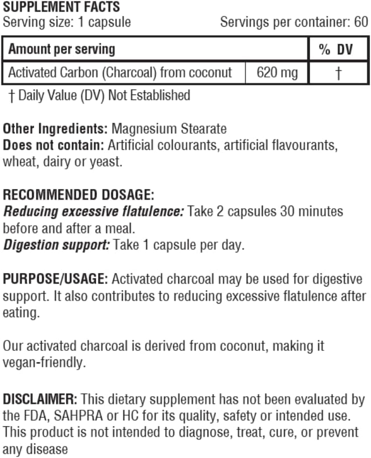 obel Activated Charcoal Capsules | Digestive Support Supplement