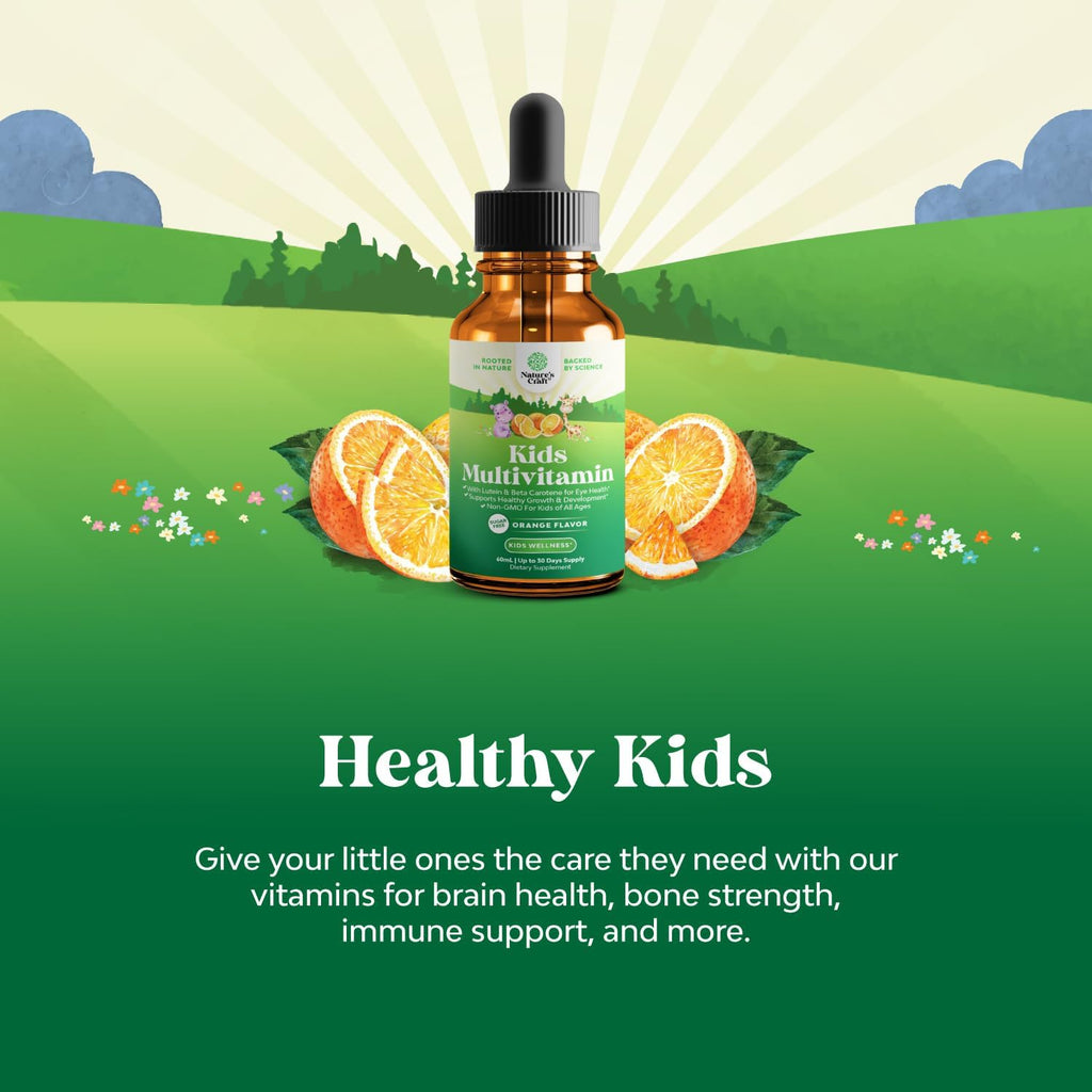 Natures Craft Liquid Multivitamin for Kids Immunity Support - Yummy Toddler Multivitamin Supplement with a C D3 E B6 and D3 Liquid Vitamins for Kids of All Ages - High Absorption (2 Pack)