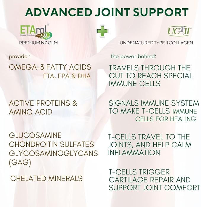 Bricker Labs Omega Cyclo - Mussel Plus UC-II, Premium NZ Green Lipped Mussel Plus UC-II Undenatured Type II Collagen, The Ultimate Joint Supplement for Joint Health and Comfort, 90 Capsules