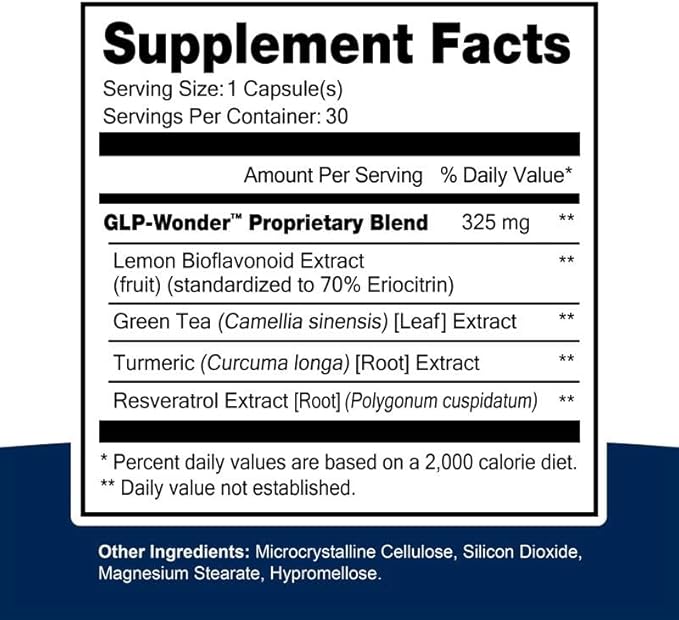 Dr. Stephanie's GLP-Wonder Natural GLP-1 Boosting Supplement - Control Hunger & Appetite, Fight Cravings - Side-Effect Free Support