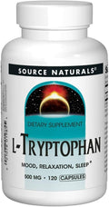 Source Naturals L-Tryptophan, for Mood, Relaxation, and Sleep*, 500mg - 120 Capsules