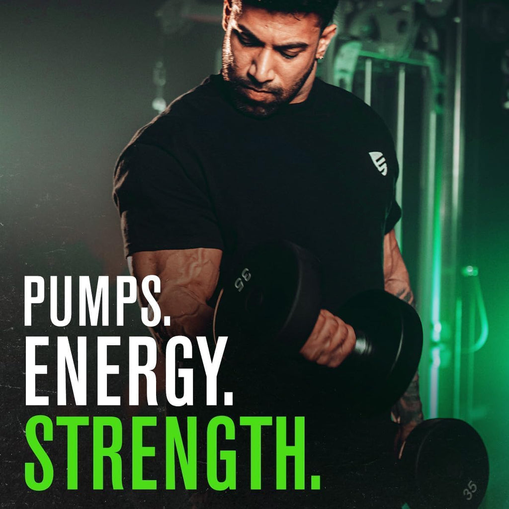 Jacked Factory NITROSURGE Pre Workout Supplement - Endless Energy, Instant Strength Gains, Clear Focus, Intense Pumps - NO Booster & Powerful Preworkout Energy Powder - 60 Servings, Arctic White