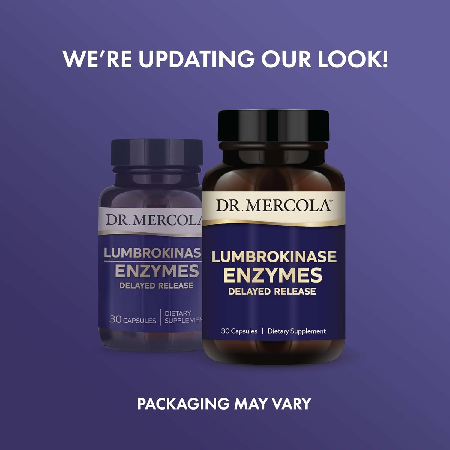 Dr. Mercola Lumbrokinase Enzymes - Delayed Release Formula - Dietary Supplement for Cardiovascular & Energy Support - Non-GMO, Gluten-Free & Soy-Free - 30 Capsules (30 Servings)