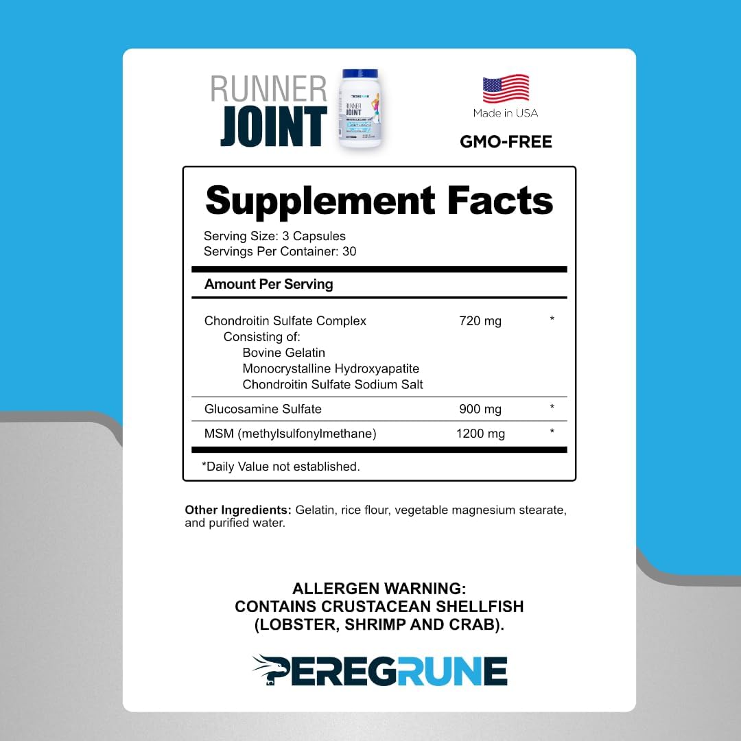 Runner Multivitamin & Joint Support Supplement – Antioxidants, Vitamin B Complex, Probiotics for Health, Energy, Endurance, Recovery - Glucosamine Chondroitin, MSM – GMP Running Supplements