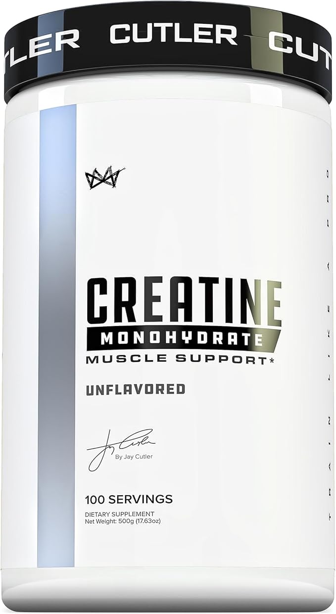 Cutler Nutrition Pure Creatine Monohydrate - 5g Per Serving - Premium Muscle Builder Enhances Strength Performance & Recovery - Unflavored for Easy Mixing (100 Servings)