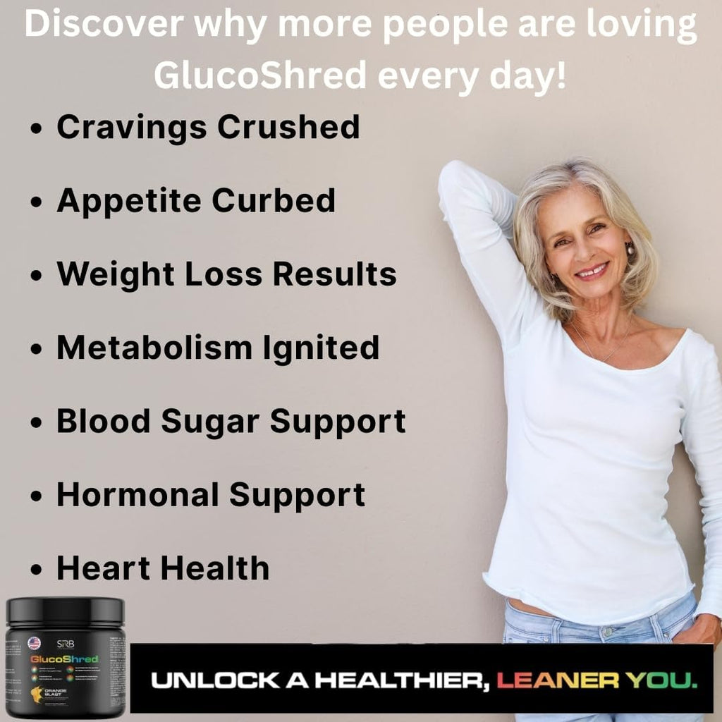 GlucoShred-Advanced GLP-1 Drink Mix | Activates,Enhances & Prolongs Your Body's GLP-1 Naturally for Blood Sugar, Metabolism & Appetite | Berberine Cinnamon ALA Chromium | Tangy Orange | 30 Day Supply