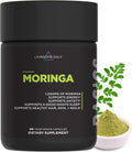 Livingood Daily Moringa Capsules, Moringa Supplement for Energy, Sleep, Satiety, Hair, Skin, Nails & Wellness, Plant Based Vegetarian, Gluten Free, Non GMO, Vegan, Daily Greens Superfood, 60 Capsules