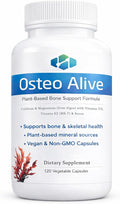 Osteo Alive Bone Support, with Plant-Based Calcium & Magnesium (from Algae), Vitamin D3 (from Lichen), Vitamin K2 (MK-7), Boron & BioPerine, Helps Support Bone & Skeletal Health