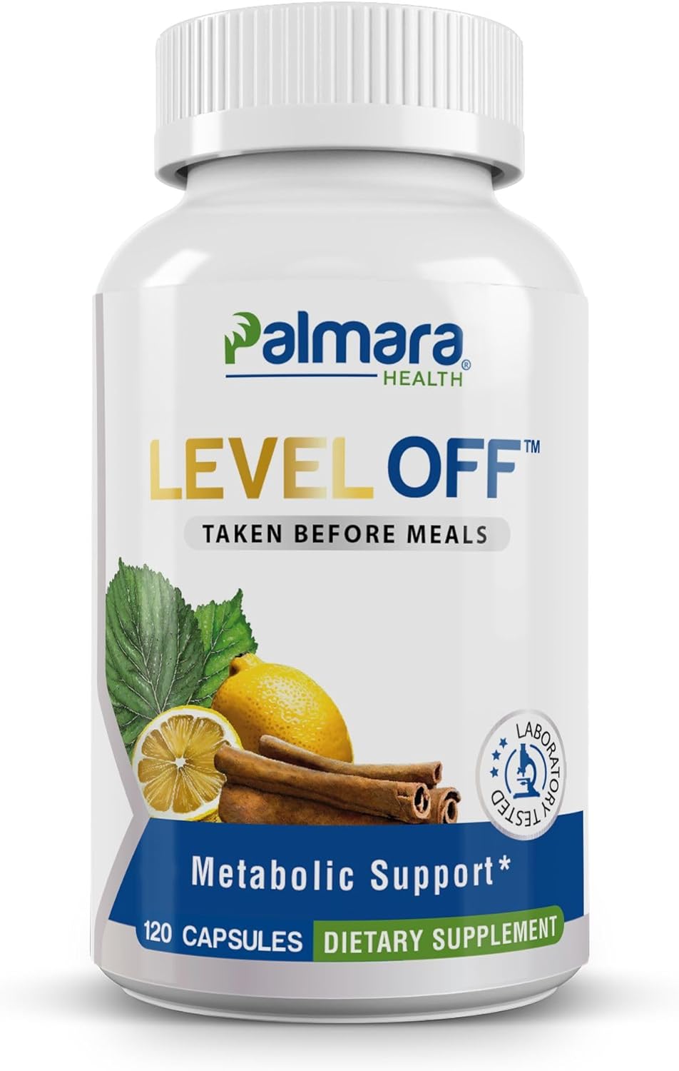 Level Off - Spike Control Supplement 120 Capsules 60 Servings Vegan, Non-GMO, Gluten Free