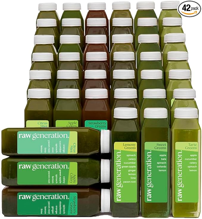 Raw Generation 7-Day Detox Cleanse – 23% Less Sugar Than Other Cleanses | Detox Your Body | Reset Your Diet & Support Weight Loss | Improved Energy | Clearer Skin | Improved Gut Health