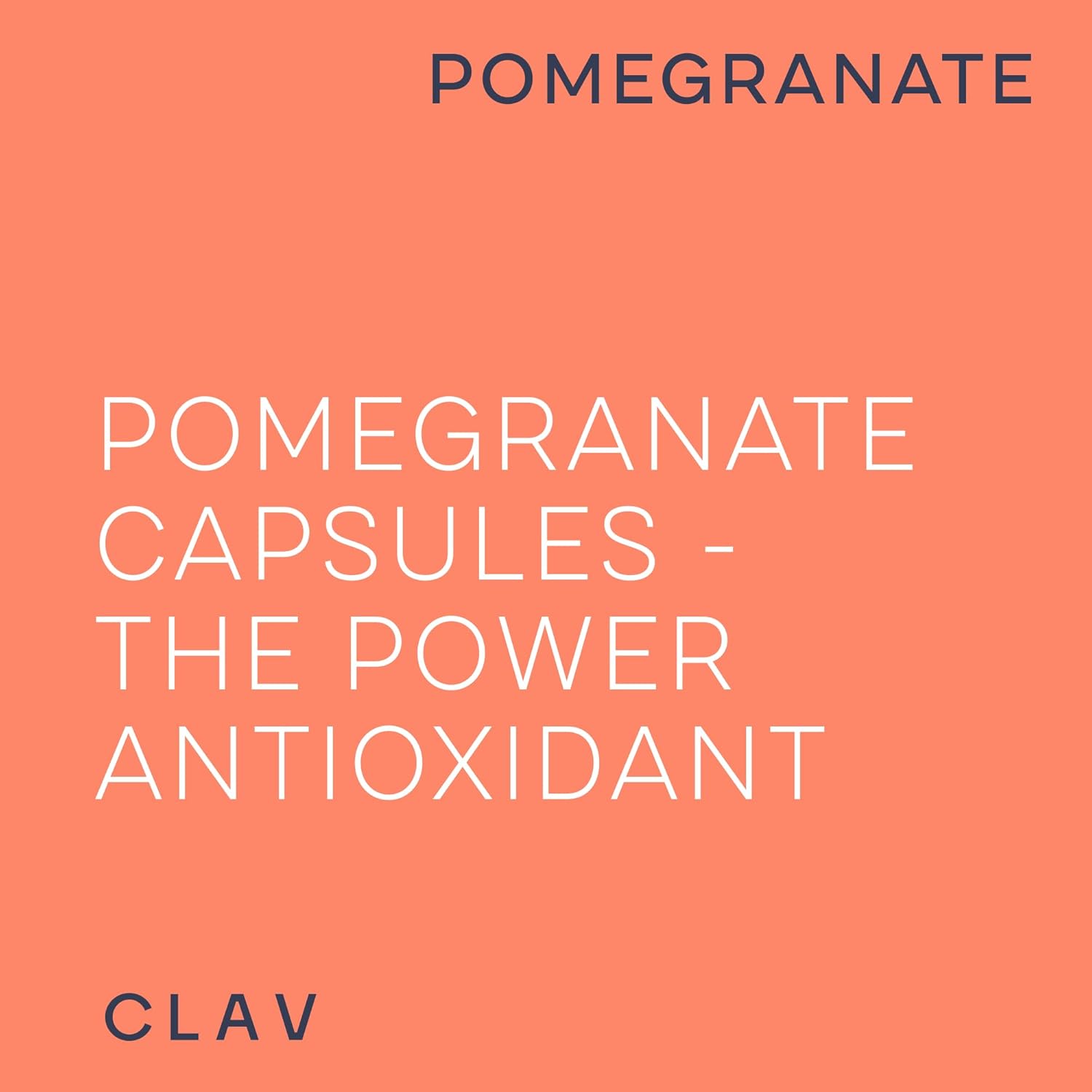 CLAV Pomegranate Extract - 1000mg Daily Dose - 40% Ellagic Acid - Vegan Pomegranate Supplement - Heart & Joint Support - 60 Capsules - Made in Germany