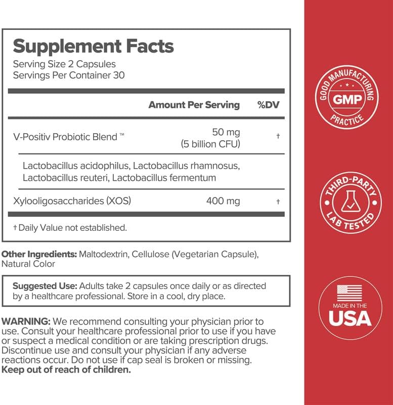 O Positiv URO Vaginal Probiotics for Women pH Balance with Prebiotics & Lactobacillus Probiotic Blend - Vaginal Health Supplement - Promote Healthy Vaginal Odor & Vaginal Flora, 60 Count (Pack of 3)