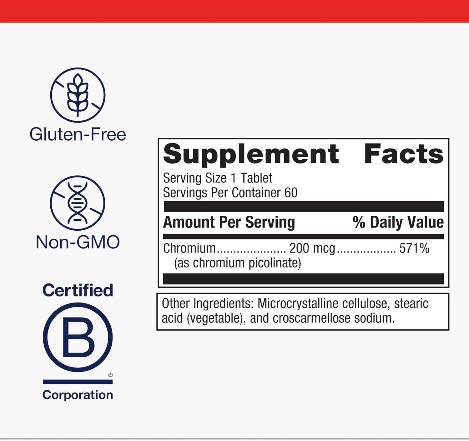 Metagenics Chromium Picolinate - Bioavailable Chromium for Metabolism Support* - Essential Trace Mineral - Non-GMO - Vegetarian - Gluten-Free - 60 Count
