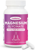 Magnesium Glycinate 500mg for Women Hormone Balance & Sleep, 60 Count High Absorption Magnesium Capsules for Daily Mineral Support & Relaxation, Gluten-Free