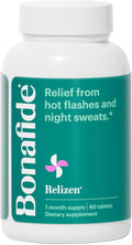 Relizen by Bonafide. Relief from Menopausal Hot Flashes & Night Sweats. — 1-Month Supply (60 Tablets)