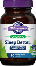 Oregon's Wild Harvest Sleep Better Capsules – Organic Vegan Herbal Sleep Supplement – Non-GMO, Gluten-Free, USDA Certified – 90 Capsules