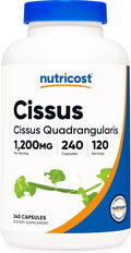 Nutricost Cissus Quadrangularis (1200mg) 240 Capsules - 120 Servings, Gluten Free, Non-GMO, and Vegetarian Friendly