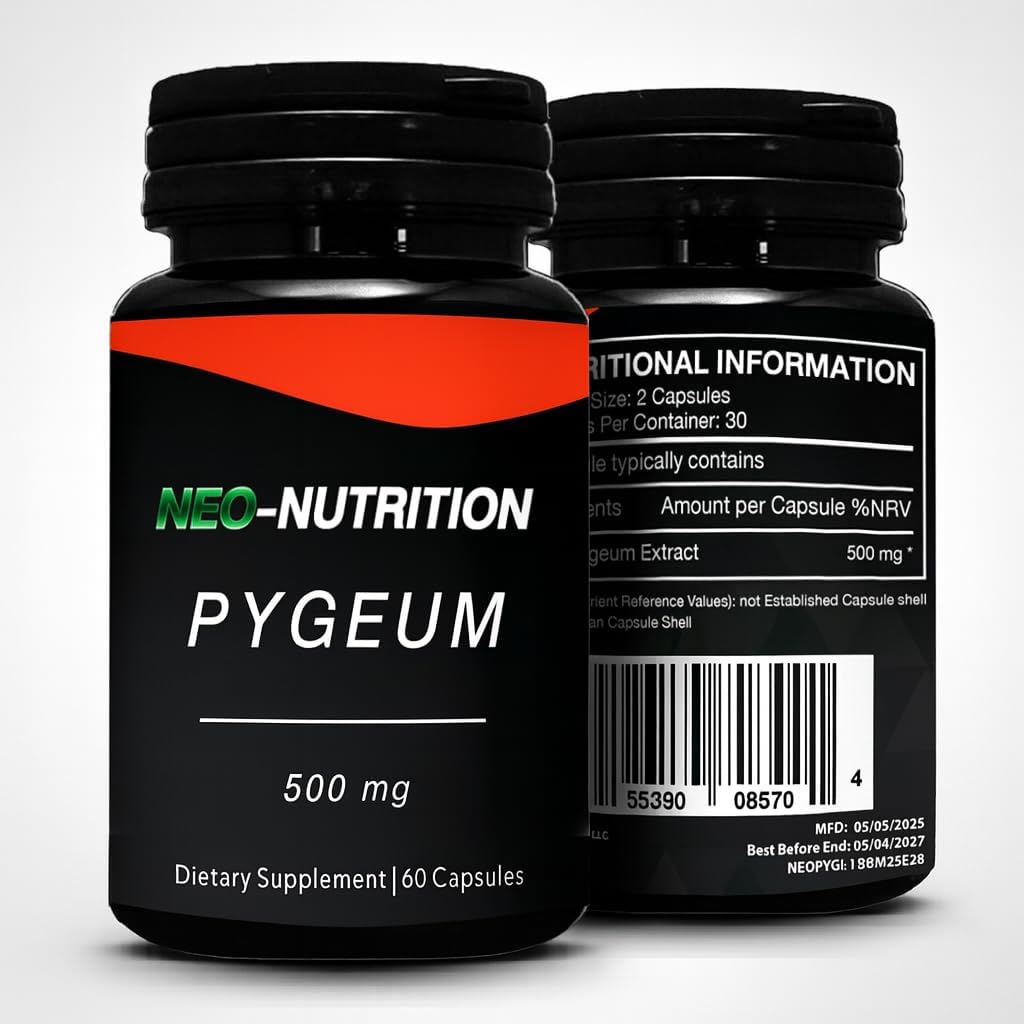 PYGEUM 500mg Herbal Supplement, Men's Health Supplement,AFRICANUM BARK Prostate Health Urinary Flow LIBIDO Sleep Hair Loss