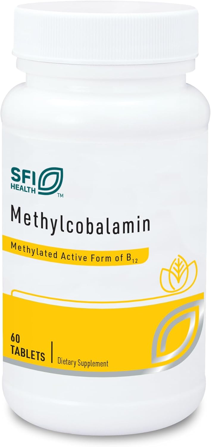 Klaire Labs Methylcobalamin Lozenges - 5000 Micrograms Vitamin B12 for Cognitive & Cardiovascular Support, Hypoallergenic & Natural Cherry Flavor (60 Fast Dissolve Tablets)