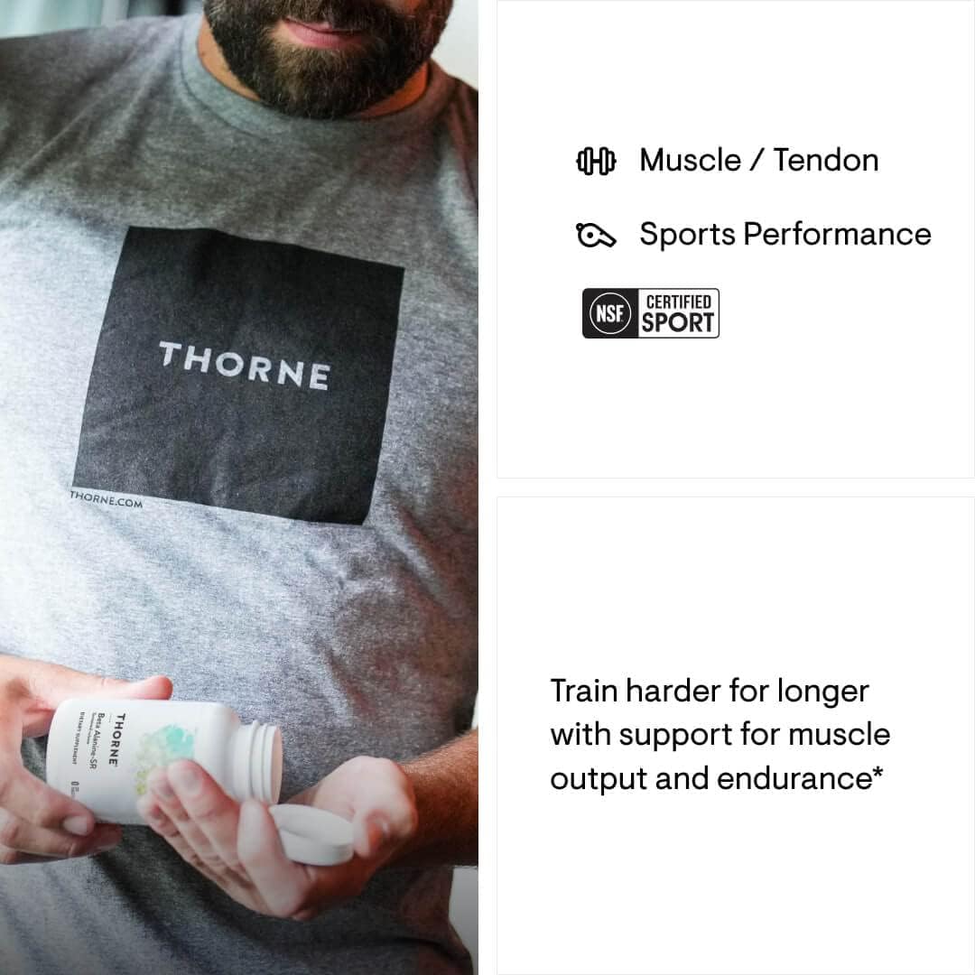 THORNE - Beta Alanine Sustained Release - Amino Acid for Muscle Output and Endurance* - NSF Certified for Sport - 120 Tablets - 60 Servings