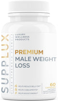 Premium Male Weight Loss - Fat Burner for Men - Supports Healthy Pathways Associated with GLP-1 Activity - Appetite Suppressant, Energy Booster, Helps Sustain Muscle - 60 Unisex Capsules