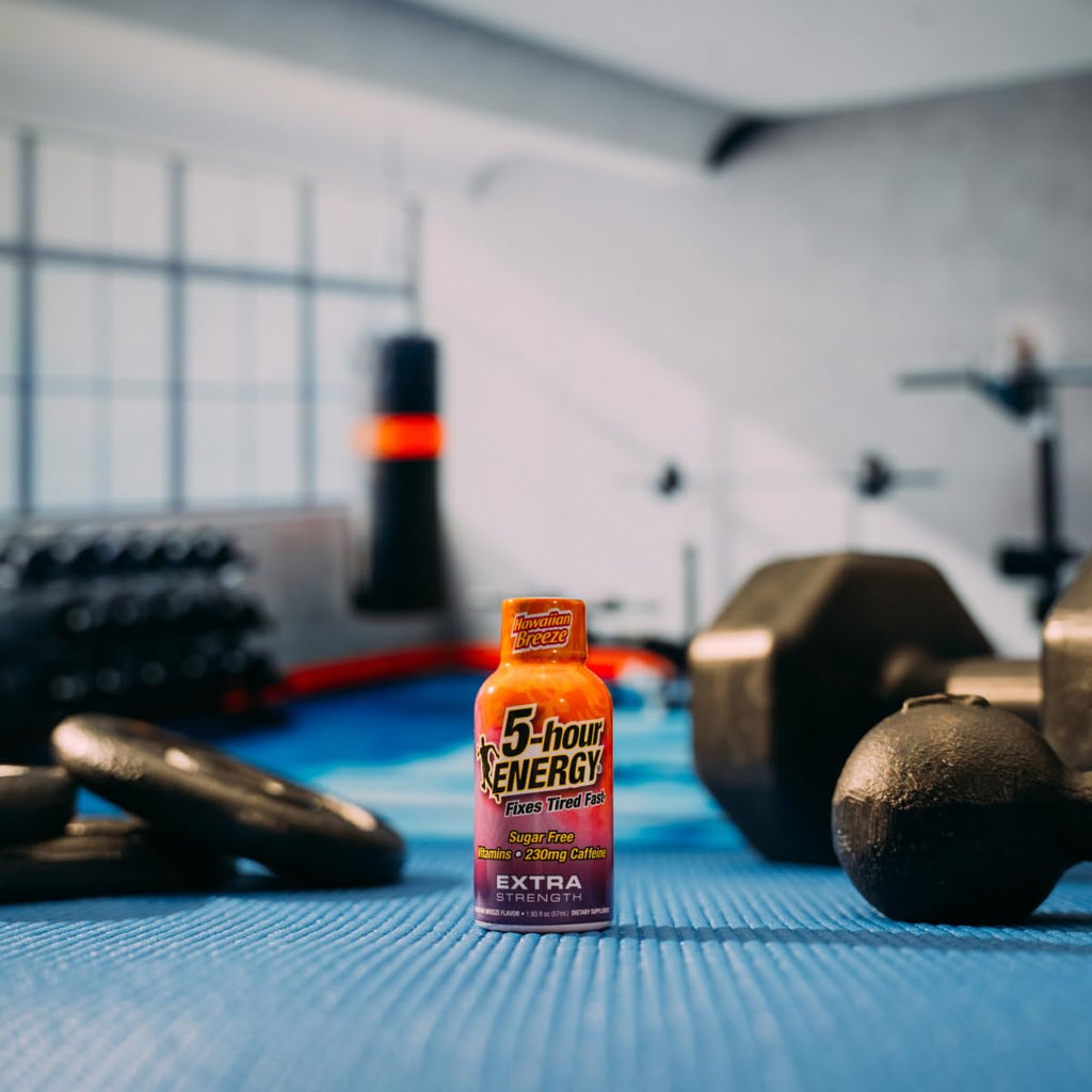 5-hour ENERGY Extra Strength Hawaiian Breeze Energy Shot 1.93oz, 20-Pack – Sugar Free Caffeine Energy Booster with B-Vitamins & Amino Acids – Zero Calorie (20 Bottles – Single Flavor, Hawaiian Breeze)