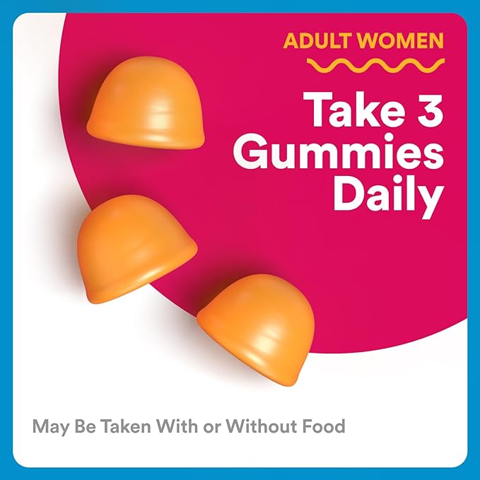 SmartyPants Zero Sugar Women’s Multivitamin Gummies: Biotin, Methylfolate, Omega 3 (ALA), Vitamin D3, C, Vitamin B12, B6, A, K, Zinc, Inositol, Gluten Free, No Sugar Alcohols, 90 Count (30 Day Supply)