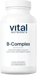 Vital Nutrients Vitamin B-Complex | Vegan High-Potency Methylated B Complex Vitamins | B Vitamins Support Energy Production, Metabolism, and Heart Health* | Gluten, Dairy, Soy Free | 120 Capsules