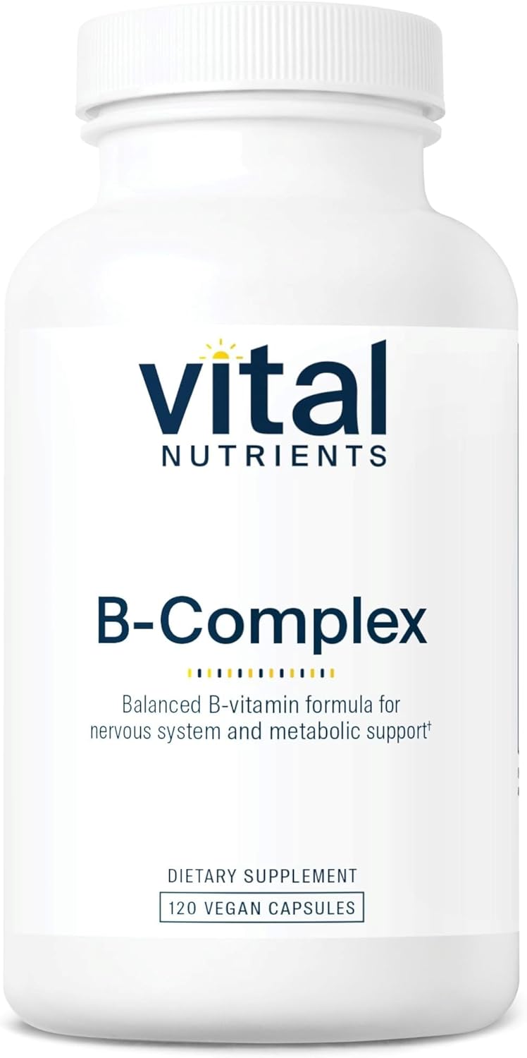 Vital Nutrients Vitamin B-Complex | Vegan High-Potency Methylated B Complex Vitamins | B Vitamins Support Energy Production, Metabolism, and Heart Health* | Gluten, Dairy, Soy Free | 120 Capsules