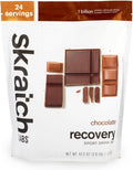 Skratch Labs Post Workout Recovery Drink Mix with Chocolate, (41.6 oz, 24 Servings) with Complete Milk Protein of Casein and Whey and Probiotics, Gluten Free, Kosher, Natural, Vegetarian