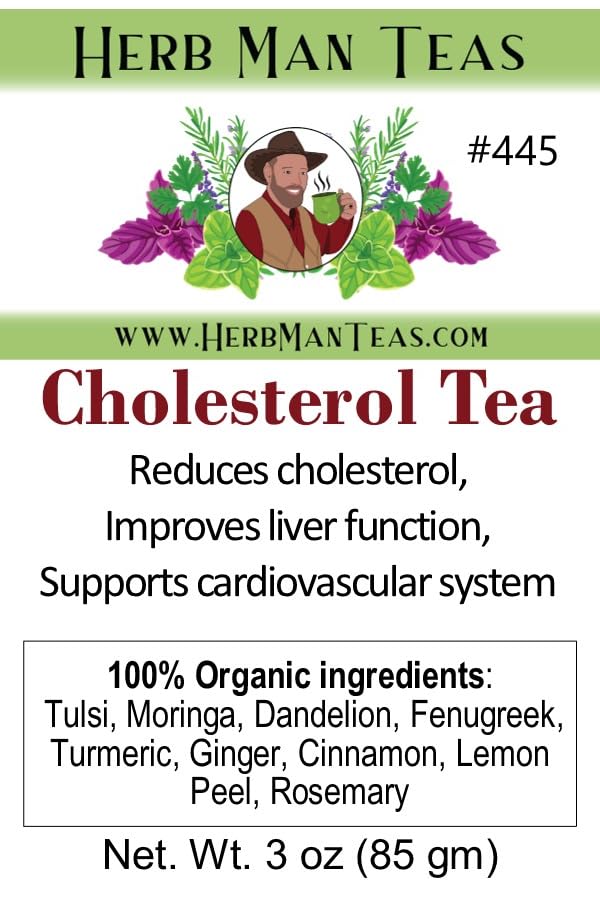 CHOLESTEROL HEALTH TEA - for healthy cholesterol levels. A proven formula by master herbalist Khabir - 100% Organic, Non GMO, no additives