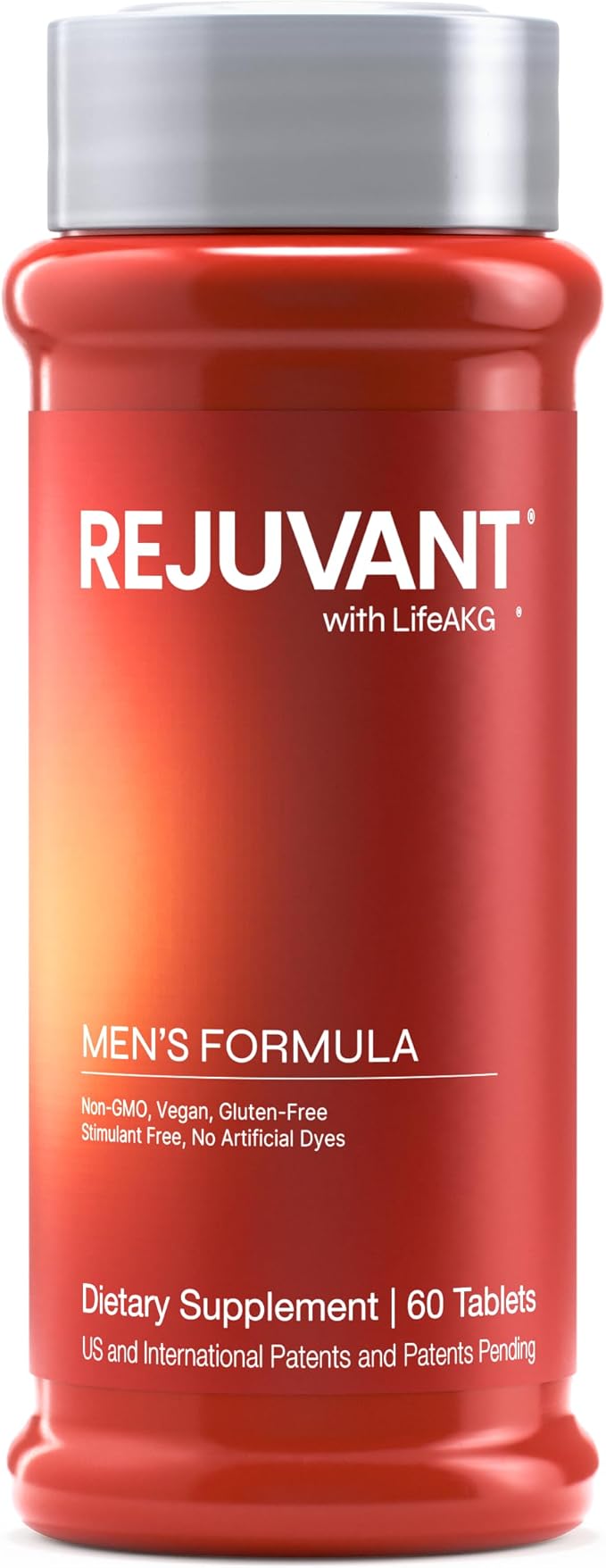 Rejuvant Men’s AKG Dietary Supplement 1000 mg – 98% Pure Calcium Alpha-Ketoglutarate with Controlled-Release Formula, B-Vitamin Support, 60 Tablets