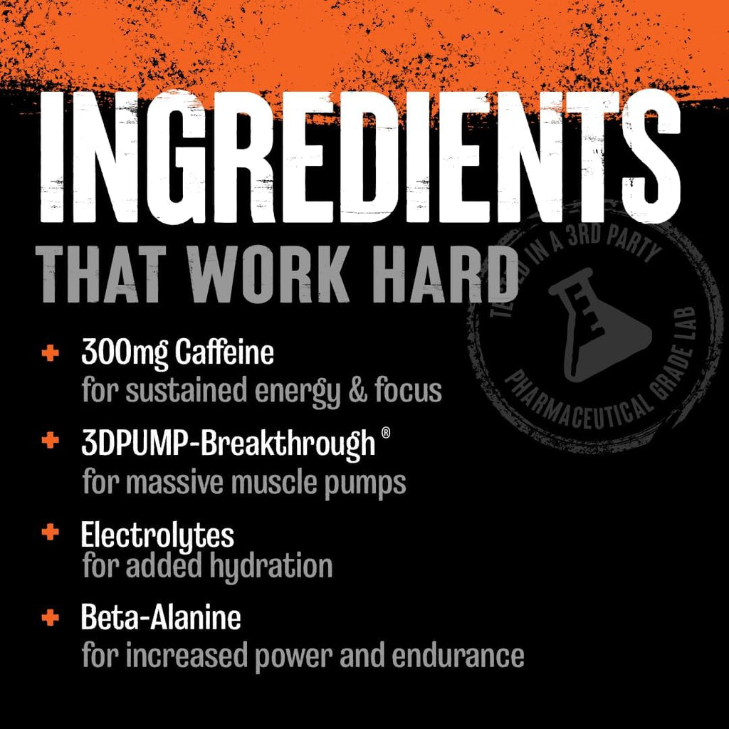 Animal Primal Muscle Hydration + Preworkout Powder – Contains Beta Alanine, 3DPump, Caffeine & Electrolytes – Improves Energy, Focus, Endurance & Absorption – Fruit Punch Flavor, 17.9 oz