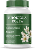 Rhodiola Rosea Supplement – 500mg Rhodiola Rosea Extract, Stress, Energy & Mood Support, Gluten-Free, Non-GMO, Vegetarian – 60 Capsules