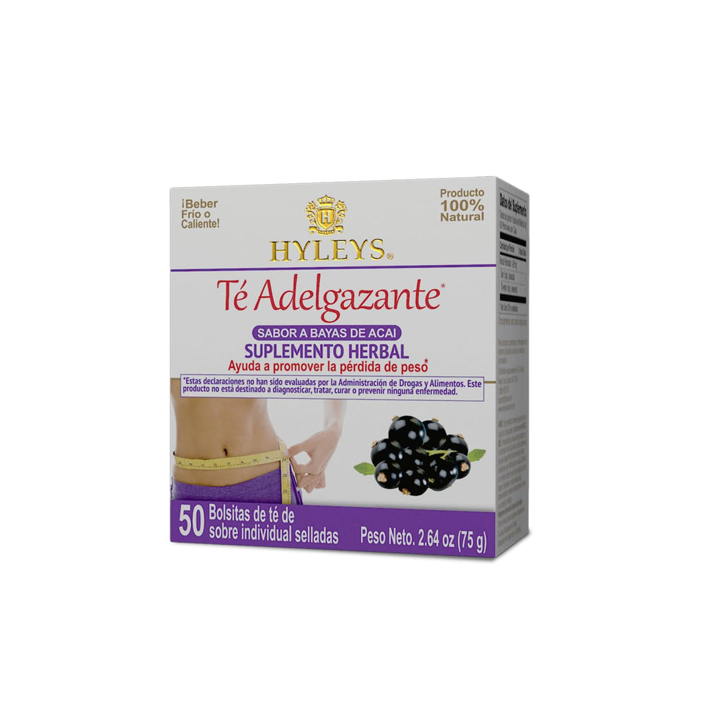 Hyleys Slim Tea Acai Berry 50 Ct - Weight Loss Herbal Supplement Cleanse and Detox - 50 Tea Bags (6 Pack)