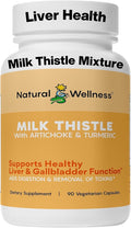 Natural Wellness Milk Thistle with Artichoke & Turmeric – Advanced Liver Support Supplement for Detox, Regeneration & Antioxidant Protection – Supports Liver Cleanse, Digestion & Overall Wellness