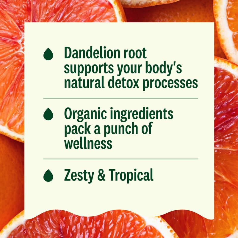 Suja Organic Detox Shot Blood Orange (20 Pack) with Turmeric and Acerola Cherry | Support Natural Detoxification | Functional Shots | Cold-Pressed Juice | Plant-Based& Gluten-Free