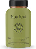 Nutriissa ADK 20 - Immune & Bone Health Support with Vitamins A, D & K (25,000 IU) - 4-Month Supply - EPEB Certified for Purity & Potency - 120 Vegan Capsules