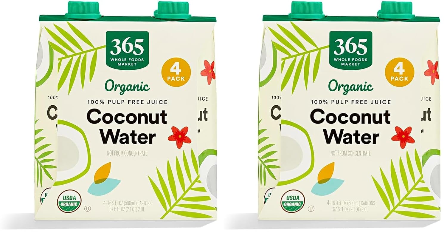 365 by Whole Foods Market, Organic Coconut Water 8 Pack, 67.6 Fl Oz