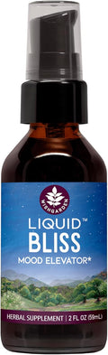 WishGarden Herbs Liquid Bliss Mood Elevator - Plant-Based Herbal Mood Support Supplement, Natural Mood Booster with Organic Cacao, Cotton Root, Passionflower, Increases Sense of Connection, 2oz