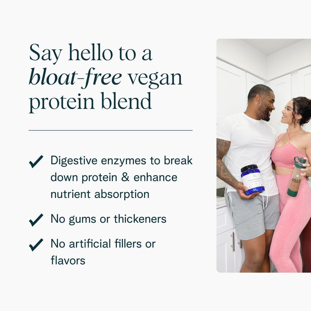 Ora Organic Vegan Protein Powder - 23g Plant Protein for Women and Men - Chocolate Flavor 20 Servings, Bloat-Free, Gluten Free, Non-GMO, No Artificial Sweeteners