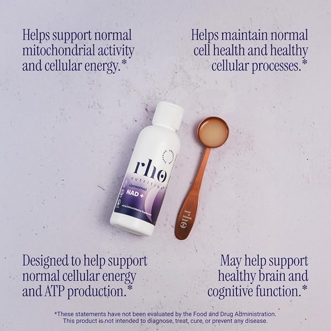 Rho Nutrition - Cellular Health Essentials Bundle – Liquid Liposomal Supplements for Healthy Aging & Cellular Support - NAD+, Curcumin + Resveratrol, & Glutathione (3 Pack)