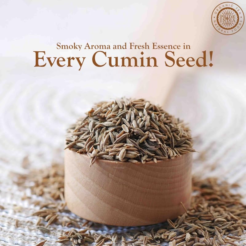 Pride of India - PACK of 6 - Cumin Seed Whole – Gourmet Indian Spice – Excellent for Culinary Uses – Fresh and Quality Seeds – Adds Flavor & Aroma - Easy to Store – 8 oz. Medium Dual Sifter Bottle