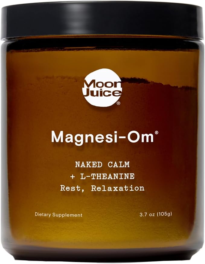 Moon Juice Magnesi-Om Magnesium Powder Supplement - Chelated Magnesium Complex + L-Theanine Blend for Rest, Relaxation & Regularity - Vegan, Non-GMO & No Sugar, Unflavored, 3.9 oz, 30 Sevings