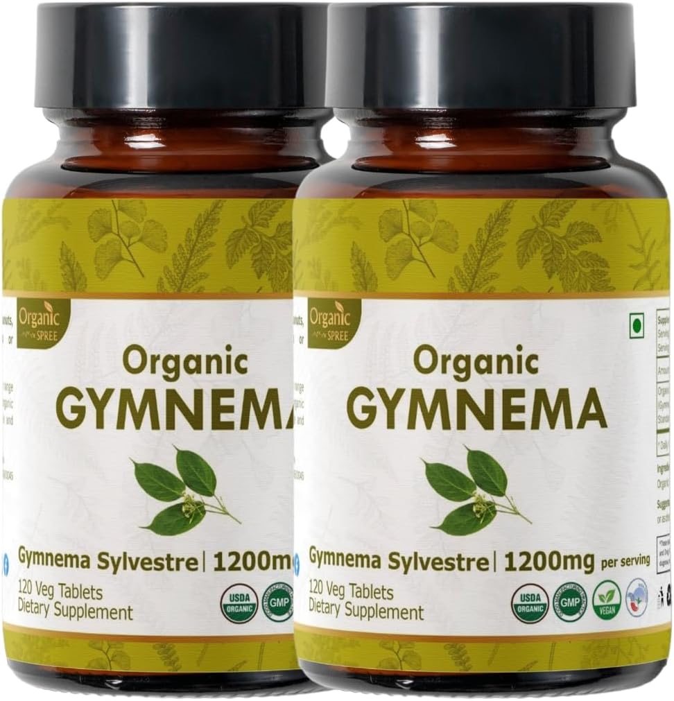 Gymnema 120 Tablets – USDA Organic Gymnema Sylvestre Supplement - Pack of 2