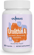 High Dose Urolithin A 1200mg Supplement for Mitochondrial, Cellular Longevity Support for Women & Men, NAD+, Trans-Resveratrol & Spermidine – High Purity & Potency, 90 Capsules