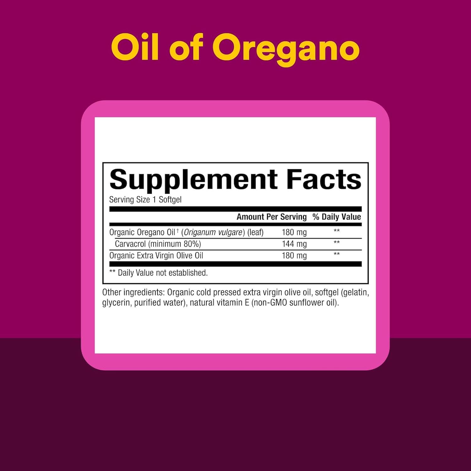 Natural Factors, Oil of Oregano 180 mg, Helps Maintain Good Health with Extra Virgin Olive Oil, 30 softgels (30 servings)