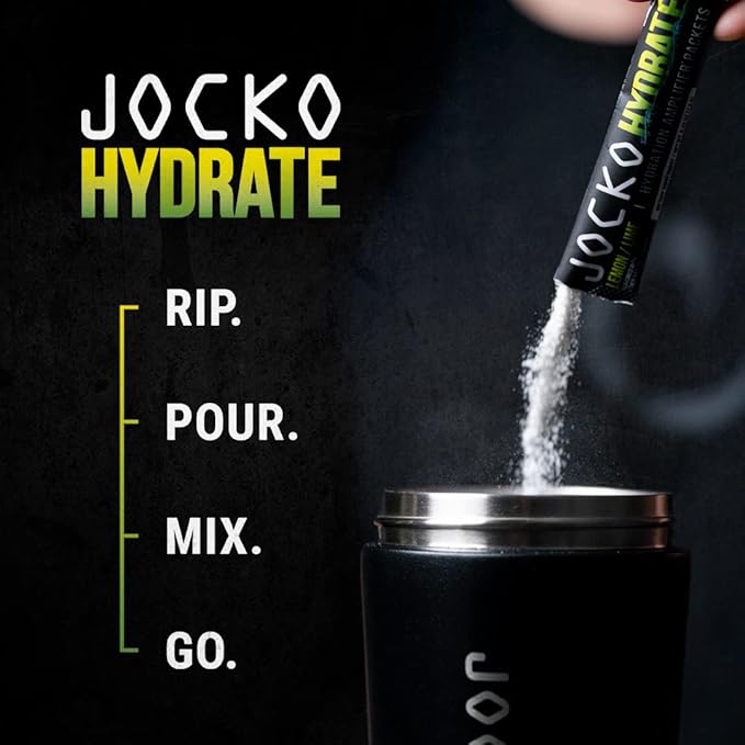 Jocko Fuel Hydrate Electrolyte Lemon Lime (16 Packets) + Creatine Monohydrate Powder 90 Servings