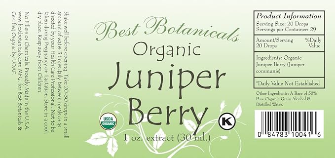 Best Botanicals Juniper Berry Extract 1 oz.